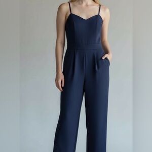 Emerald Sundae Navy Blue Jumpsuit-Size Small